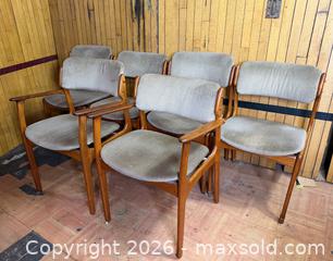 MaxSold Auction: Erik Buch Mid Century Danish Teak Dining Chairs - Set of 6 - Hamilton (Ontario, Canada) SELLER MANAGED Estate Sale Online Auction - Gertrude Street