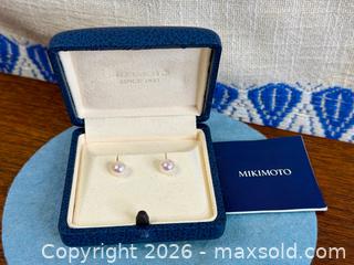 MaxSold Auction: MIKIMOTO 18k Gold + 8mm 'Angel Tear' Pearl Earrings - Hamilton (Ontario, Canada) SELLER MANAGED Estate Sale Online Auction - Gertrude Street