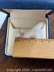MaxSold Auction: MIKIMOTO 18k Gold + 8mm 'Angel Tear' Pearl Earrings - Hamilton (Ontario, Canada) SELLER MANAGED Estate Sale Online Auction - Gertrude Street