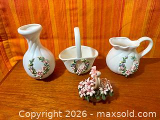 MaxSold Auction: Vintage Porcelain Bisque Floral Pieces Japan - Hamilton (Ontario, Canada) SELLER MANAGED Estate Sale Online Auction - Gertrude Street