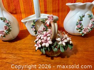MaxSold Auction: Vintage Porcelain Bisque Floral Pieces Japan - Hamilton (Ontario, Canada) SELLER MANAGED Estate Sale Online Auction - Gertrude Street