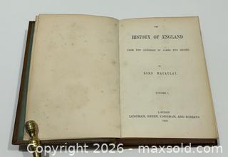MaxSold Auction: 1859-1860 The History of England Antique Leather Bound 7 vol Book Set by Lord Macaulay - Burlington (Ontario, Canada) SELLER MANAGED Estate Sale Online Auction - Fairview Street (STORAGE)