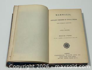 MaxSold Auction: 1870 Mammalia c/w 267 Engravings by Louis Figuier Leather Bound Book - Burlington (Ontario, Canada) SELLER MANAGED Estate Sale Online Auction - Fairview Street (STORAGE)