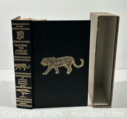 MaxSold Auction: 1995 Hunting The African Leopard Numbered 92/1000 Book with Slipcase by Jim Rikhoff - Burlington (Ontario, Canada) SELLER MANAGED Estate Sale Online Auction - Fairview Street (STORAGE)