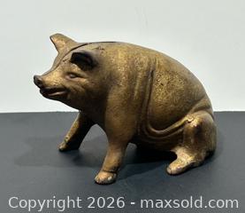 MaxSold Auction: Antique Cast Iron Sitting Pig/Piggy Still Coin Bank - Burlington (Ontario, Canada) SELLER MANAGED Estate Sale Online Auction - Fairview Street (STORAGE)