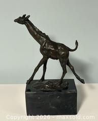 MaxSold Auction: Artist Signed African Giraffe Bronze on Marble Base - Burlington (Ontario, Canada) SELLER MANAGED Estate Sale Online Auction - Fairview Street (STORAGE)