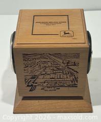 MaxSold Auction: Employee's John Deere Welland Works Barometer/ Thermometer/Clock on Swivel Base - Burlington (Ontario, Canada) SELLER MANAGED Estate Sale Online Auction - Fairview Street (STORAGE)