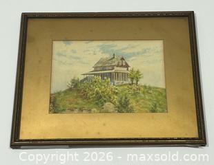 MaxSold Auction: Ernest Sawford-Dye (1863-1965) Framed Watercolour Painting Drummond House Kerr Lake Ontario - Burlington (Ontario, Canada) SELLER MANAGED Estate Sale Online Auction - Fairview Street (STORAGE)