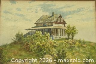 MaxSold Auction: Ernest Sawford-Dye (1863-1965) Framed Watercolour Painting Drummond House Kerr Lake Ontario - Burlington (Ontario, Canada) SELLER MANAGED Estate Sale Online Auction - Fairview Street (STORAGE)