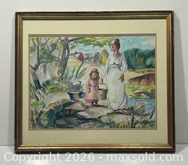 MaxSold Auction: John Blanchard (1904-93) 'The Spring' Dated 68 Framed Watercolour Painting - Burlington (Ontario, Canada) SELLER MANAGED Estate Sale Online Auction - Fairview Street (STORAGE)