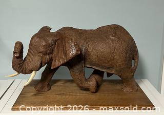 MaxSold Auction: Large Hand Carved Wooden Elephant 39lbs - Burlington (Ontario, Canada) SELLER MANAGED Estate Sale Online Auction - Fairview Street (STORAGE)