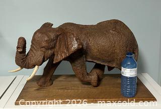 MaxSold Auction: Large Hand Carved Wooden Elephant 39lbs - Burlington (Ontario, Canada) SELLER MANAGED Estate Sale Online Auction - Fairview Street (STORAGE)