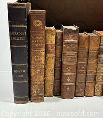 MaxSold Auction: Lot of 14 Leather Bound Decorative 18-20th Century Books - Burlington (Ontario, Canada) SELLER MANAGED Estate Sale Online Auction - Fairview Street (STORAGE)