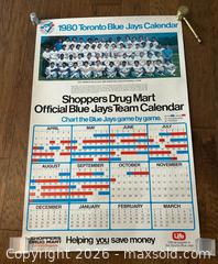 MaxSold Auction: Shoppers Drug Mart 1980 Toronto Blue Jays Schedule Photo Calendar Poster - Burlington (Ontario, Canada) SELLER MANAGED Estate Sale Online Auction - Fairview Street (STORAGE)
