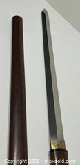 MaxSold Auction: Sword with Wooden Handle and Scabbard  - Burlington (Ontario, Canada) SELLER MANAGED Estate Sale Online Auction - Fairview Street (STORAGE)