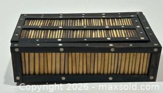 MaxSold Auction: Vintage African Crested Porcupine Quill & Wood Trinket Box - Burlington (Ontario, Canada) SELLER MANAGED Estate Sale Online Auction - Fairview Street (STORAGE)