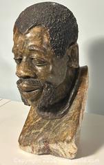 MaxSold Auction: Vintage African Serpentine Stone Male Bust 15” Tall weight 40Ibs - Burlington (Ontario, Canada) SELLER MANAGED Estate Sale Online Auction - Fairview Street (STORAGE)