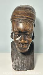 MaxSold Auction: Vintage African Solid Wood Hand Carved Female Bust 11” Tall Weight 11 Ibs+  - Burlington (Ontario, Canada) SELLER MANAGED Estate Sale Online Auction - Fairview Street (STORAGE)