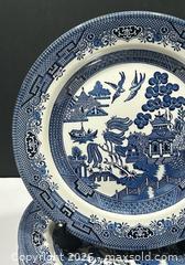MaxSold Auction: Vintage Churchill England Blue Willow Dinner Plates x 12 - Burlington (Ontario, Canada) SELLER MANAGED Estate Sale Online Auction - Fairview Street (STORAGE)