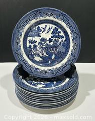 MaxSold Auction: Vintage Churchill England Blue Willow Salad/Luncheon Plates x 11 - Burlington (Ontario, Canada) SELLER MANAGED Estate Sale Online Auction - Fairview Street (STORAGE)