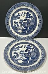 MaxSold Auction: Vintage Churchill England Blue Willow Serving Plates Set of Two - Burlington (Ontario, Canada) SELLER MANAGED Estate Sale Online Auction - Fairview Street (STORAGE)