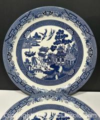 MaxSold Auction: Vintage Churchill England Blue Willow Serving Plates Set of Two - Burlington (Ontario, Canada) SELLER MANAGED Estate Sale Online Auction - Fairview Street (STORAGE)