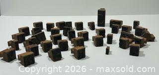 MaxSold Auction: Vintage Collection of Wooden Letterpress Printing Blocks(40pcs) - Burlington (Ontario, Canada) SELLER MANAGED Estate Sale Online Auction - Fairview Street (STORAGE)