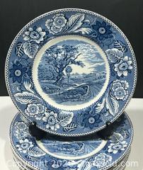 MaxSold Auction: Vintage Wood & Sons England Woodland Blue Dinner Plates Set of 8 - Burlington (Ontario, Canada) SELLER MANAGED Estate Sale Online Auction - Fairview Street (STORAGE)