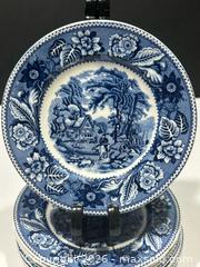 MaxSold Auction: Vintage Woods & Sons England Woodland Blue Bread & Butter Plates x 8 - Burlington (Ontario, Canada) SELLER MANAGED Estate Sale Online Auction - Fairview Street (STORAGE)