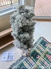 MaxSold Auction: 3 Ft Flocked Snowy Tree + Christmas Blanket - Webster (New York, USA) PARTNER MANAGED Estate Sale Online Auction - Hidden Valley Trail