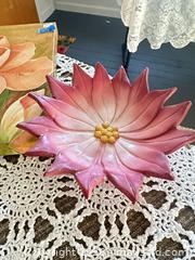 MaxSold Auction: Art:  Peony Flower and Poinsettia Dish - Webster (New York, USA) PARTNER MANAGED Estate Sale Online Auction - Hidden Valley Trail