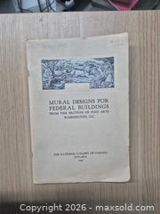 MaxSold Auction: Mural Designs for Federal Buildings (1940) - Toronto (Ontario, Canada) SELLER MANAGED Reseller Online Auction -  Cranfield Road