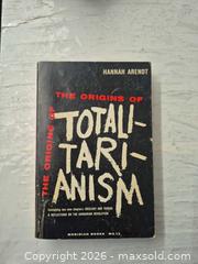 MaxSold Auction: The Origins of Totalitarianism by Hannah Arendt - Toronto (Ontario, Canada) SELLER MANAGED Reseller Online Auction -  Cranfield Road