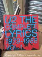 MaxSold Auction: U2 - The Complete Lyrics 1979–1988 Vol. 1 (Hardcover) - Toronto (Ontario, Canada) SELLER MANAGED Reseller Online Auction -  Cranfield Road