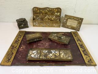 MaxSold Auction: Antique Tiffany Studio Desk Set  - Toronto (Ontario, Canada) PARTNER MANAGED Estate Sale Online Auction - Castle Frank Crescent