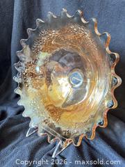 MaxSold Auction: Fenton Marigold Orange Tree Carnival Glass Punch Set #1 - Bremerton (Washington, USA) SELLER MANAGED Estate Sale Online Auction - Burwell Street