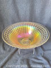 MaxSold Auction: Imperial Clambroth Waffle Block/Monticello Carnival Glass Punch Bowl - Bremerton (Washington, USA) SELLER MANAGED Estate Sale Online Auction - Burwell Street