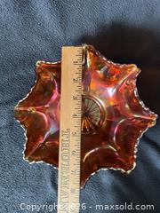 MaxSold Auction: Imperial Marigold Colonial Variant/Flute #393 Carnival Glass Bowl #1 - Bremerton (Washington, USA) SELLER MANAGED Estate Sale Online Auction - Burwell Street