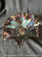 MaxSold Auction: Imperial Smoke Colonial Variant/Flute #393 Carnival Glass Bowl - Bremerton (Washington, USA) SELLER MANAGED Estate Sale Online Auction - Burwell Street