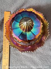 MaxSold Auction: Northwood Amethyst Grape and Cable Carnival Glass Butter Dish - Bremerton (Washington, USA) SELLER MANAGED Estate Sale Online Auction - Burwell Street
