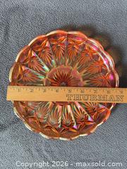 MaxSold Auction: Unknown Maker Star and Fan Marigold Carnival Glass Cordial Set - Bremerton (Washington, USA) SELLER MANAGED Estate Sale Online Auction - Burwell Street