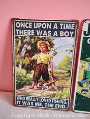 MaxSold Auction: 2 tin signs John Deere and folk art - North Dundas (Ontario, Canada) SELLER MANAGED Estate Sale Online Auction - Nation Valley Road