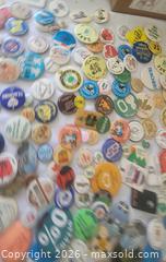 MaxSold Auction: 195 pieces of Pin - Buttons Memorabilia Collection Lot of Vintage Pins in a  Minnow Bucket - Ottawa (Ontario, Canada) SELLER MANAGED Downsizing Online Auction -  Woodpark Way