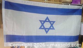 MaxSold Auction: New Official Flag of Israel 57" x 34" inches with brass grommets - Ottawa (Ontario, Canada) SELLER MANAGED Downsizing Online Auction -  Woodpark Way