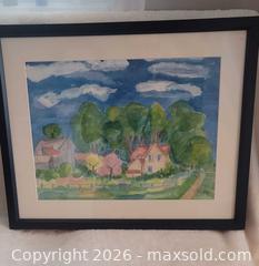 MaxSold Auction: Original Vibrant Watercolour Artwork in Frame. Signed - Ottawa (Ontario, Canada) SELLER MANAGED Downsizing Online Auction -  Woodpark Way