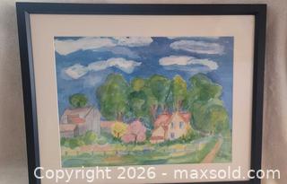 MaxSold Auction: Original Vibrant Watercolour Artwork in Frame. Signed - Ottawa (Ontario, Canada) SELLER MANAGED Downsizing Online Auction -  Woodpark Way