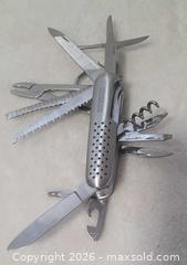 MaxSold Auction: RARE* JOHN BENZEN Tools Co. A Folding (15) Tools Multi-functional Pocket Knife - Ottawa (Ontario, Canada) SELLER MANAGED Downsizing Online Auction -  Woodpark Way