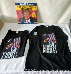 MaxSold Auction: Two (2) Donald J Trump T-Shirts & Parody Calender - Ottawa (Ontario, Canada) SELLER MANAGED Downsizing Online Auction -  Woodpark Way