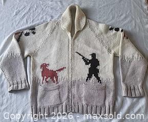 MaxSold Auction: Vintage Genuine COWICHAN Wool Knit 1960s Handmade Jacket XL-XXL - Ottawa (Ontario, Canada) SELLER MANAGED Downsizing Online Auction -  Woodpark Way