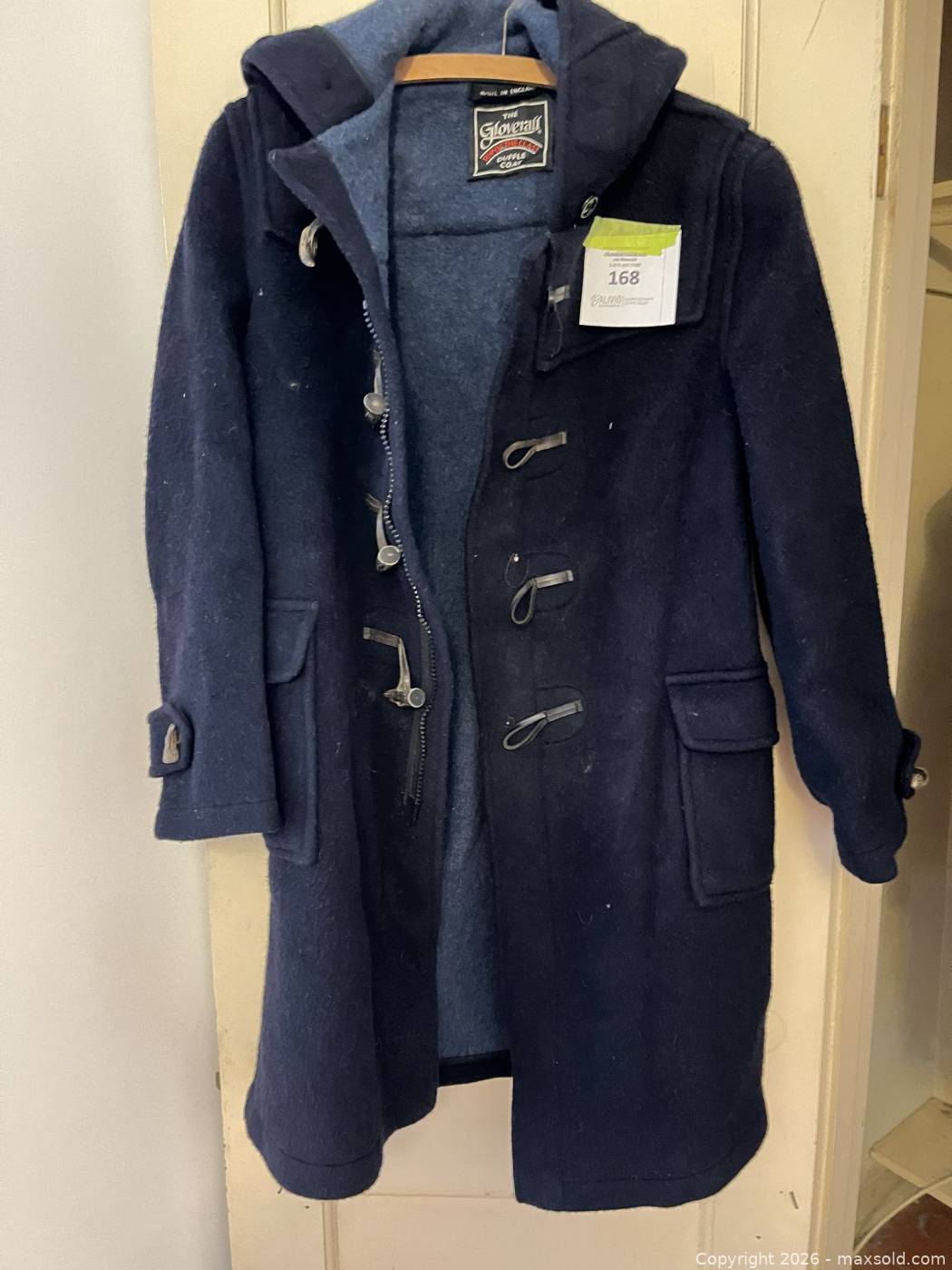 Gloverall & Howarths navy wool duffle coats | Maxsold